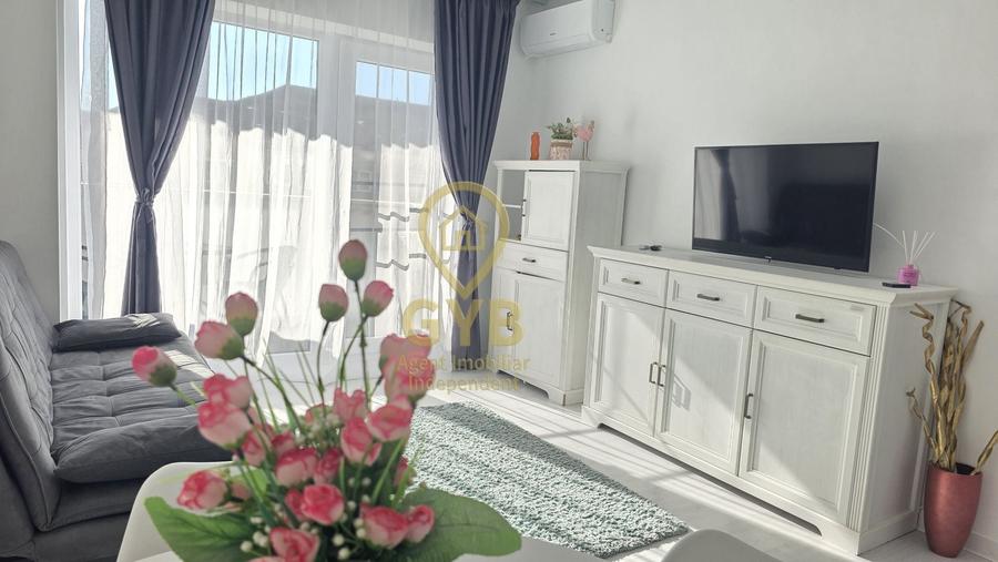 Apartament cu 2 camere semidecomandat, mobilat în Nufărul