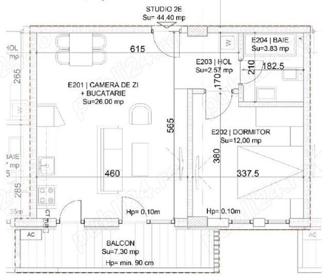 Apartament cu 2 camere în Central