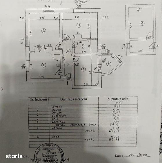 Apartament cu 3 camere în Pieptănari