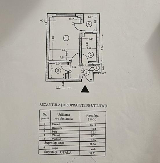 Garsonieră decomandată în Moșilor