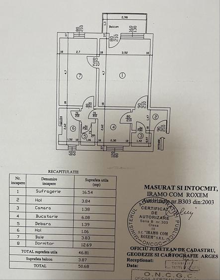 Apartament cu 2 camere în Radu Negru