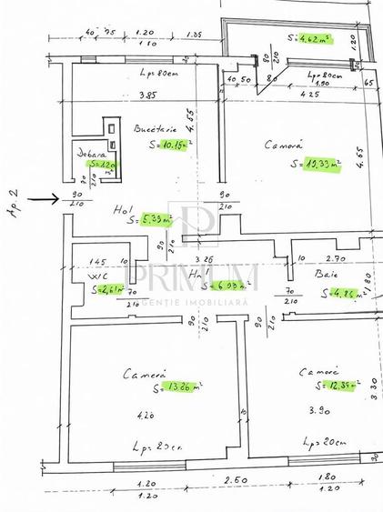 Apartament cu 3 camere decomandat, mobilat în Fabric