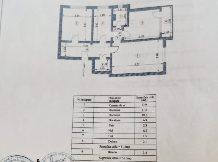 Apartament cu 3 camere decomandat în Obor