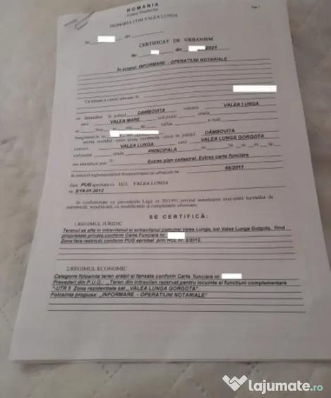 Teren de 7000 mp, în Ștubeie Tisa