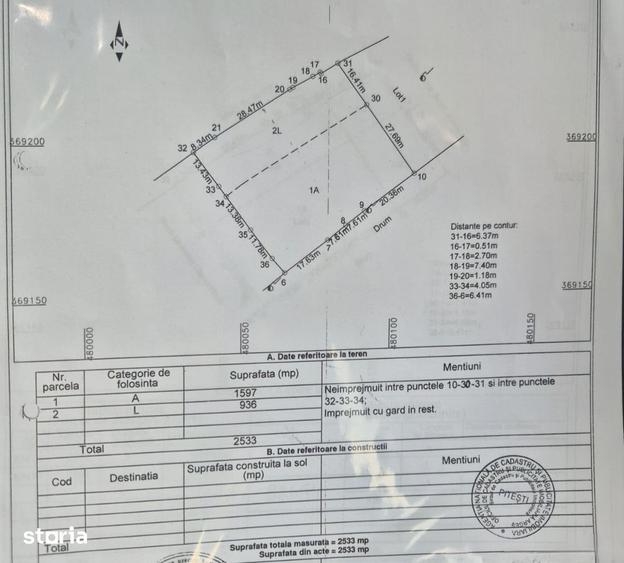 Teren de 3533 mp, în Poiana Lacului