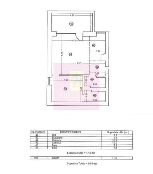 Apartament cu 2 camere în Central