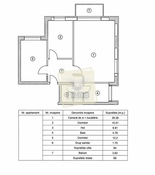 Apartament 3 camere | Etaj 1 | 64mpu | boxa | parcare | Avantgarden - 8