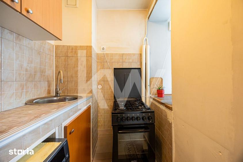 Garsoniera renovata | Complet mobilata | Zona Tractorul - comision 0%! - 14