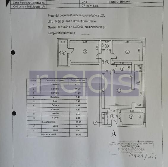 Apartament cu 3 camere în Dristor