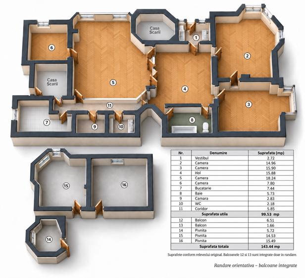 Apartament cu 5 camere decomandat în Ferdinand