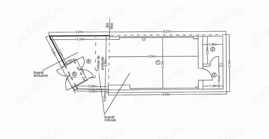 Spațiu comercial, de 42 mp, în Central