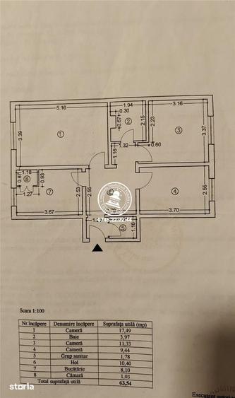 Apartament cu 3 camere decomandat în Tătărași