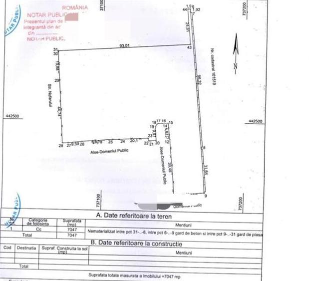 Teren Construcții intravilan de 7047 mp, în