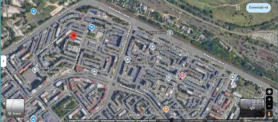 Apartament cu 4 camere semidecomandat în Sud