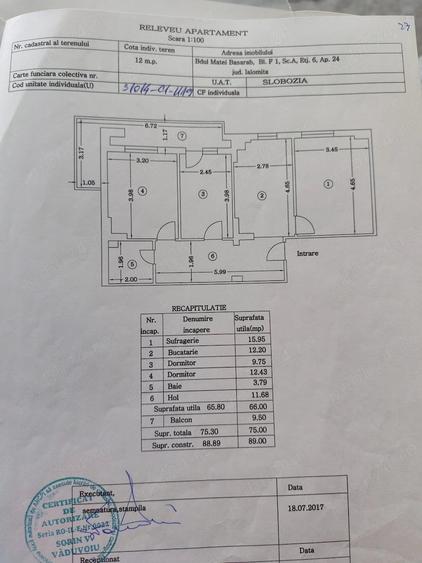 Apartament cu 3 camere decomandat în Nord