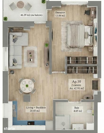 Apartament cu 2 camere în Central