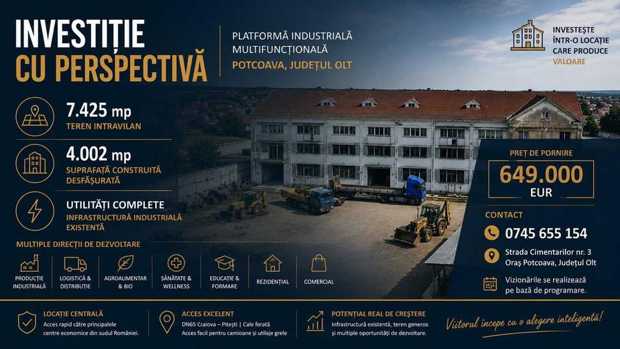 Spațiu comercial, de 4,002 mp, în Potcoava