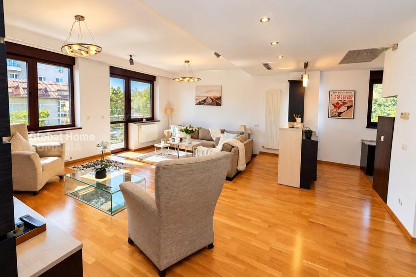Apartament cu 5 camere decomandat, mobilat în Herăstrău