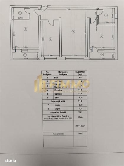 Apartament cu 3 camere decomandat în Ipotești