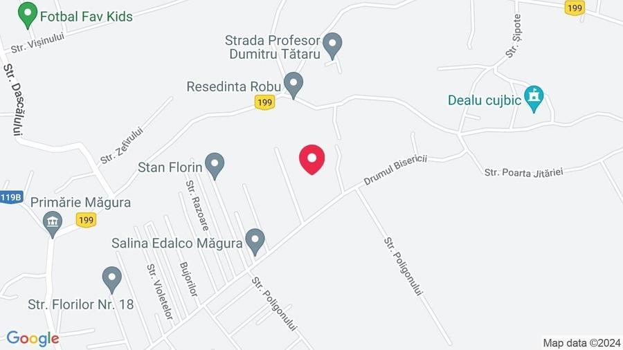 Teren Construcții extravilan de 1100 mp, în Măgura