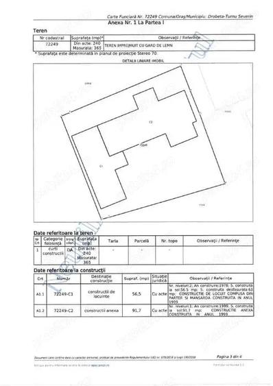 Casă cu 5 camere cu Teren 365 Mp în Central
