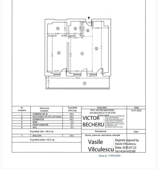 Apartament cu 2 camere decomandat în Est
