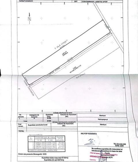Teren Construcții intravilan de 6150 mp, în Domnești