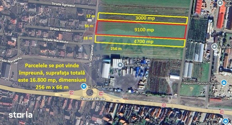 Teren de 9100 mp, în Central