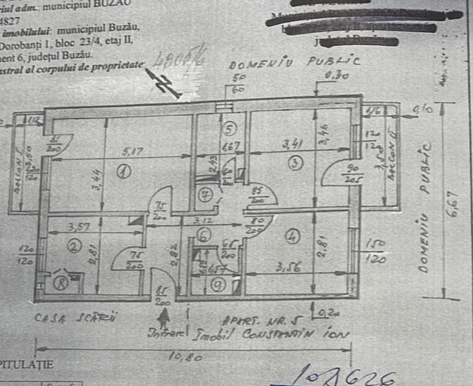 Apartament cu 3 camere decomandat în Dorobanți 1