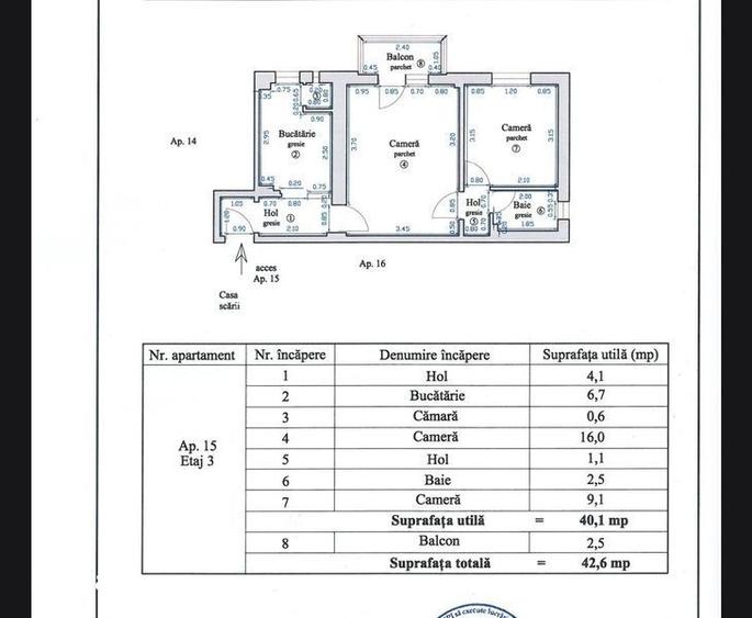 Vanzare apartament 2 camere, cartier Noua, aproape de lac