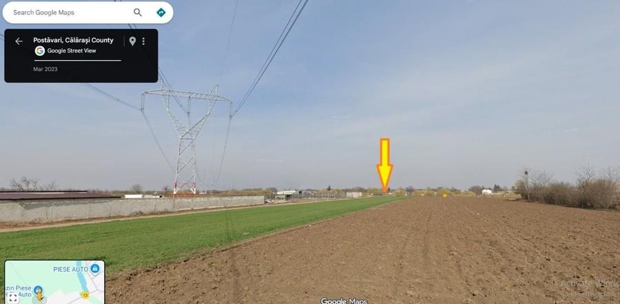 Teren Construcții extravilan de 500 mp, în Postăvari