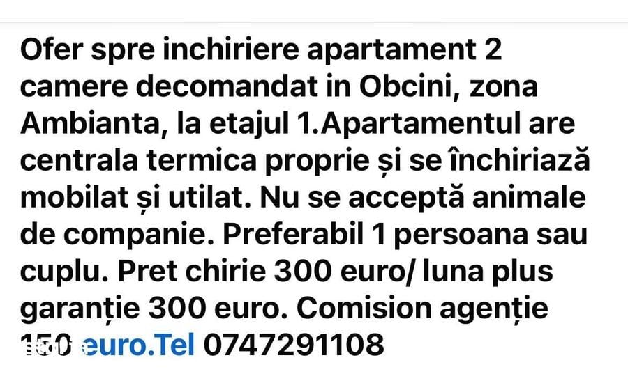 Apartament cu 3 camere decomandat, mobilat în Ultracentral