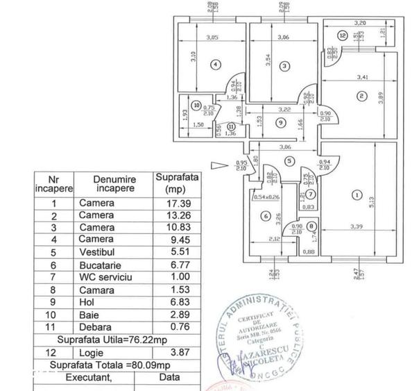 Apartament cu 4 camere decomandat în Militari