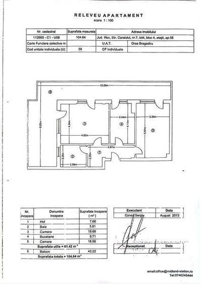 Apartament cu 2 camere în Central