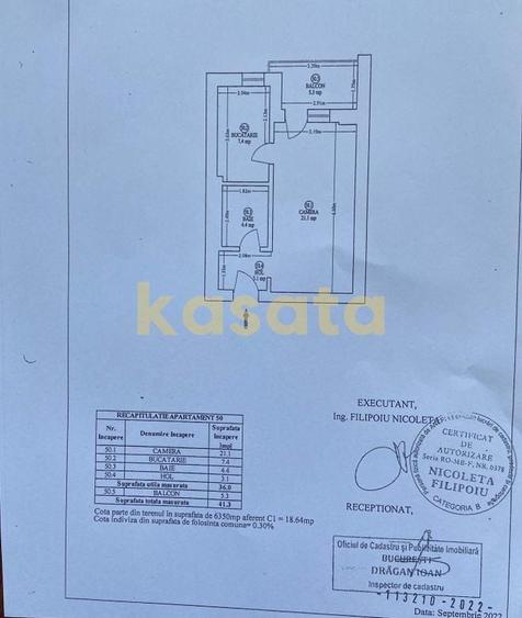 Apartament 1 camera | 36 mp utili + balcon 5,3 mp | Etaj... - 15