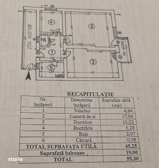 Apartament cu 2 camere în Primăverii