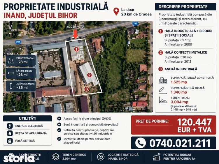 Spațiu comercial, de 627 mp, în Cefa