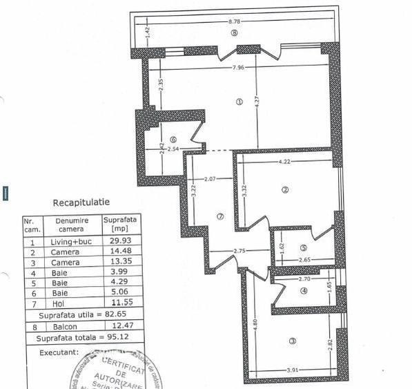 Apartament cu 3 camere decomandat în Cișmigiu
