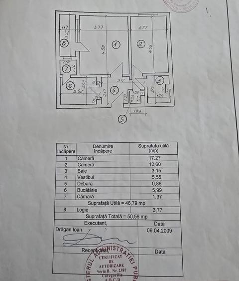 Apartament cu 2 camere decomandat în Dristor