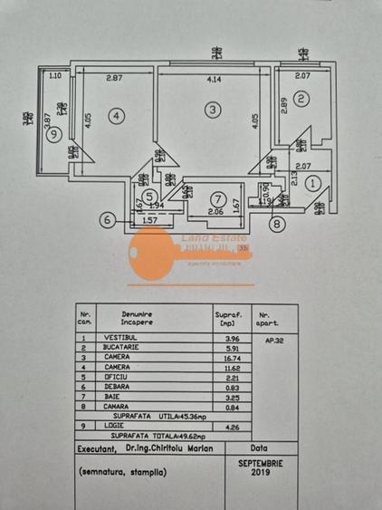 Apartament cu 2 camere semidecomandat, mobilat în 1 Mai