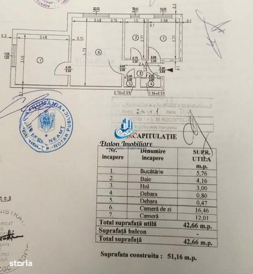 Apartament cu 2 camere semidecomandat în Central