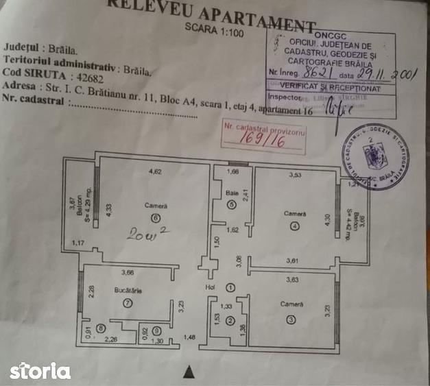 Apartament cu 3 camere decomandat în Apollo