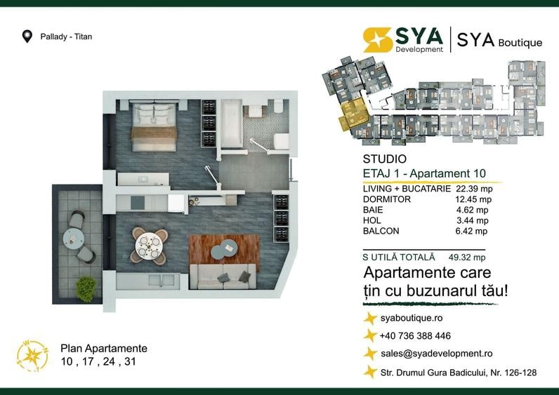 2 CAMERE CU BUCATARIE DESCHISA/ PARCARE GRATIS - 3