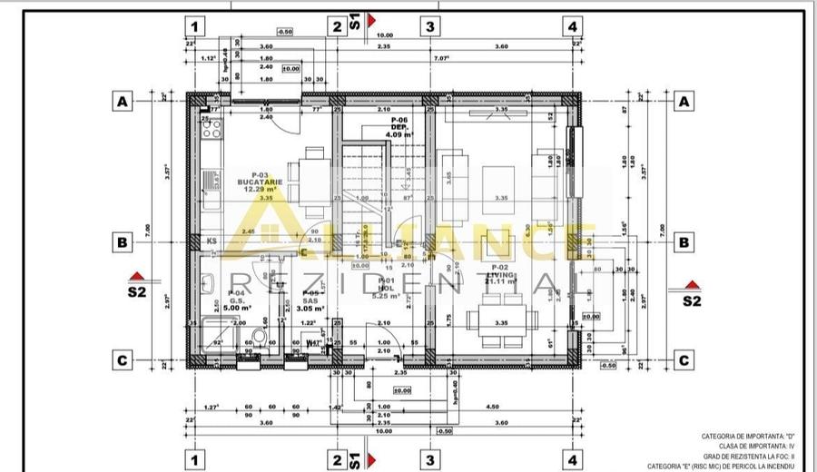 Casă individuală cu 4 camere decomandat cu Canalizare în Sud
