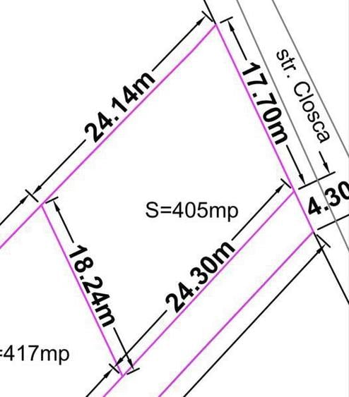 Teren de 405 mp, în Central