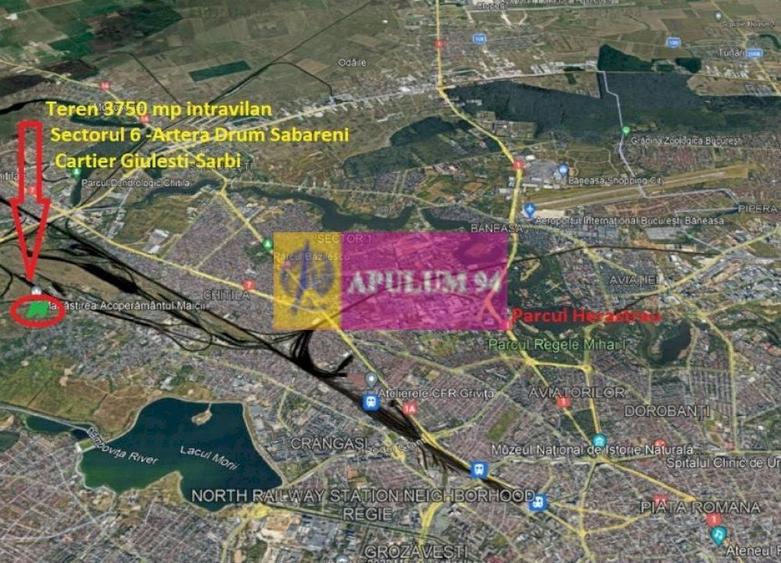 Teren Construcții intravilan de 3750 mp, în Giulești