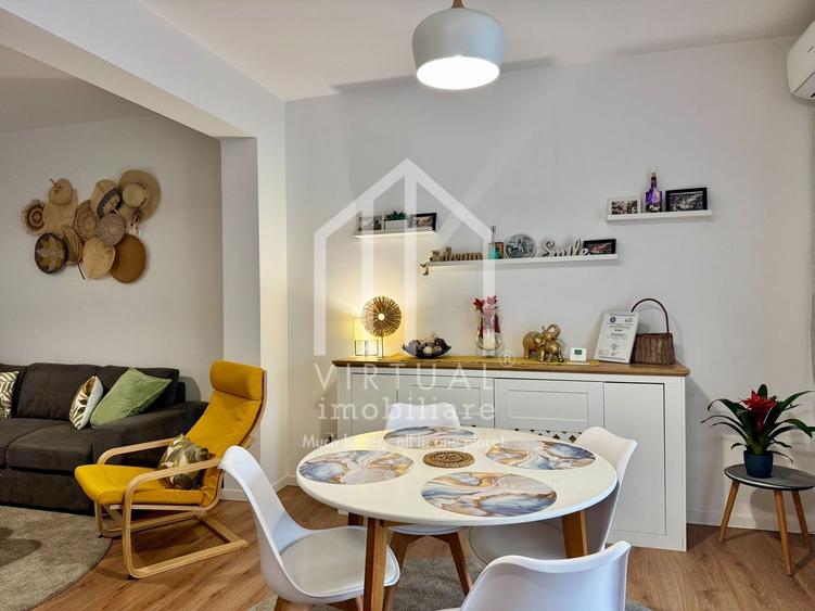 Apartament cu 2 camere decomandat, mobilat în Piața Cluj