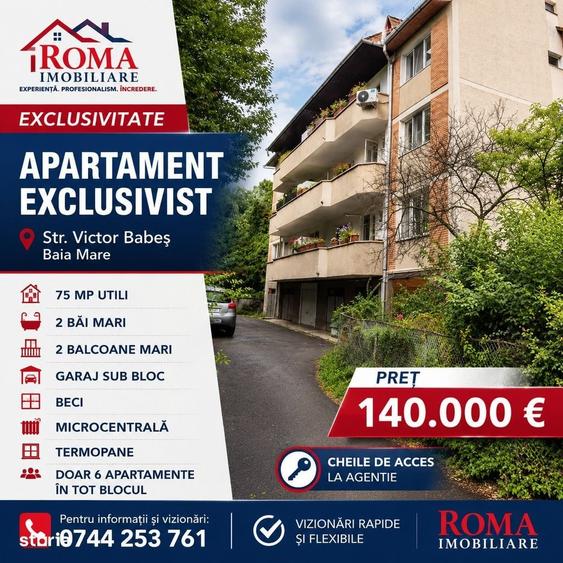 Apartament cu 3 camere decomandat în Central