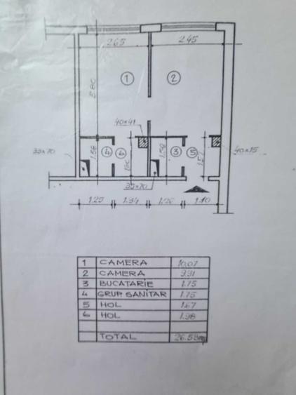 Apartament cu 2 camere semidecomandat în Tractorul