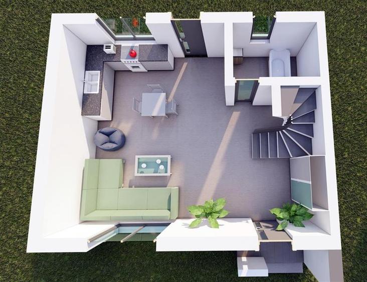 Case insiruite , 4 camere , P+1E - central in Valea Lupului - 10